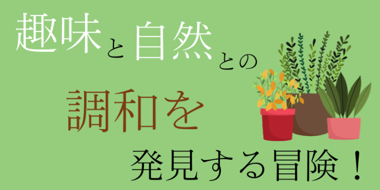 趣味と自然との調和を発見する冒険！